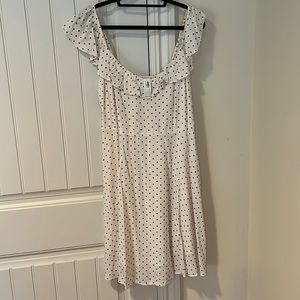 NWT Old Navy Cami Dress Ruffle Neckline Polka Dot